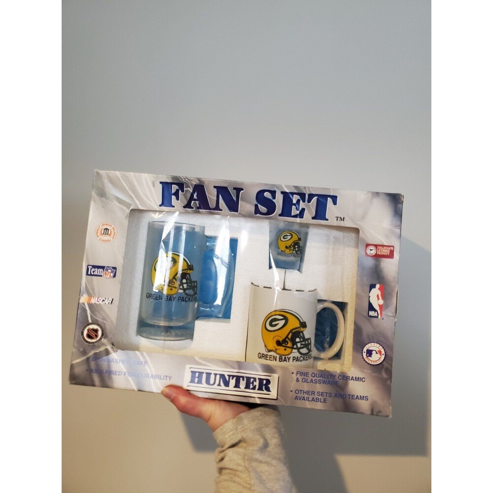 HUNTER Green Bay Packers Fan Set Vintage 1990s